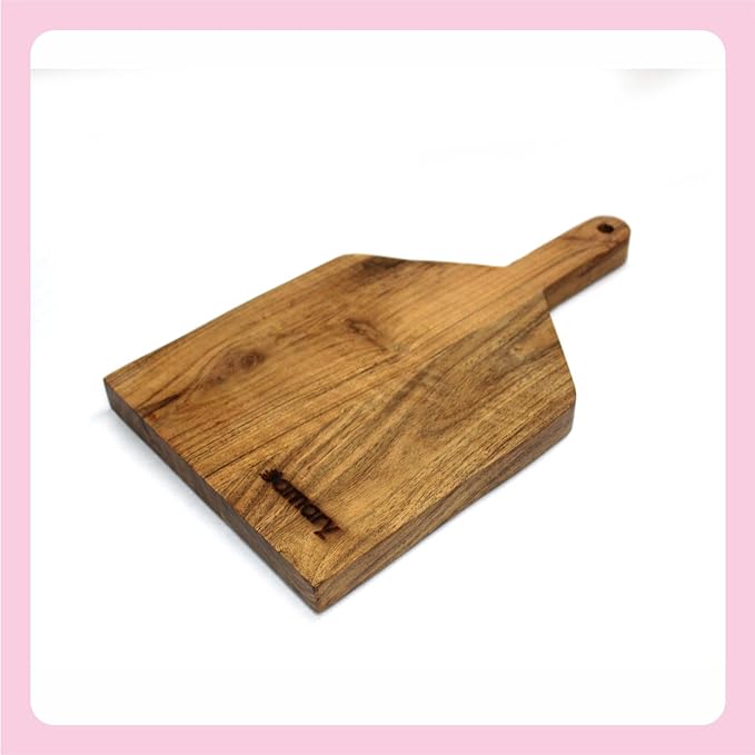 AMARY Natural Acacia Wood Chopping Cutting Board and Serving for Kitchen| Vegetables, Fruits & Cheese | Ecofriendly| Handcrafted in India (35cmx20.5cm)