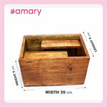 AMARY Sheesham Wood Storage Box Set of 3, Storage in Kitchen, Dining Table, Study Table, Cloth organizer | Home Décor |Handcrafted in India(23x15x13.5 cm)