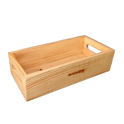 AMARY Pine Wood Multipurpose Storage and Serving Tray for Kitchen| Kitchen Décor, Table Décor, Tray for Storage, Great Gift | Ecofriendly Organizer | Handcrafted in India (30.5cmx15cmx8cm)