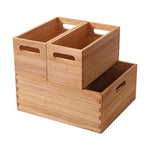 AMARY Sheesham Wood Storage Box Set of 3, Storage in Kitchen, Dining Table, Study Table, Cloth organizer | Home Décor |Handcrafted in India(23x15x13.5 cm)