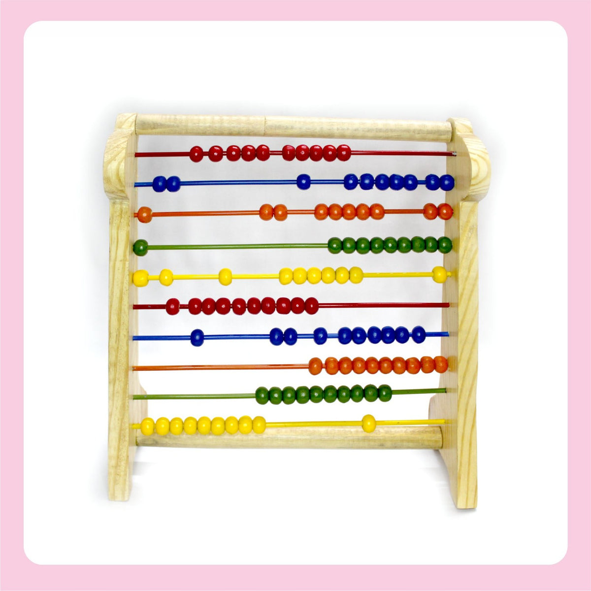 Amary Wooden Counting Game| Abacus for Kids - Math Teaching Tool made of Wooden Beads and Rack and developmental growth in kids, toddlers, boys, and girls. Handcrafted in India. (Pack of 1, Multicolor)