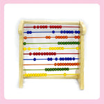 Amary Wooden Counting Game| Abacus for Kids - Math Teaching Tool made of Wooden Beads and Rack and developmental growth in kids, toddlers, boys, and girls. Handcrafted in India. (Pack of 1, Multicolor)