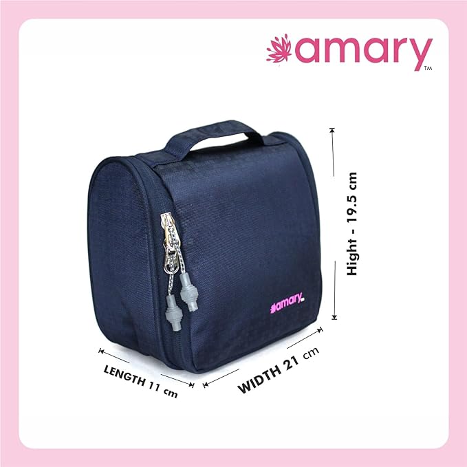 AMARY Toiletry Travel Bag Pouch |Light Weight Special Material| Water Repellent| Travel Pouch/Shaving Kit Bag for Men, Cosmetic Travel Kit for Women | Travel Organizer Bag for Men and Women (Gray)